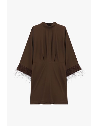 Vestido Curto com Mangas Amplas e Inserções Acolchoadas Dixie