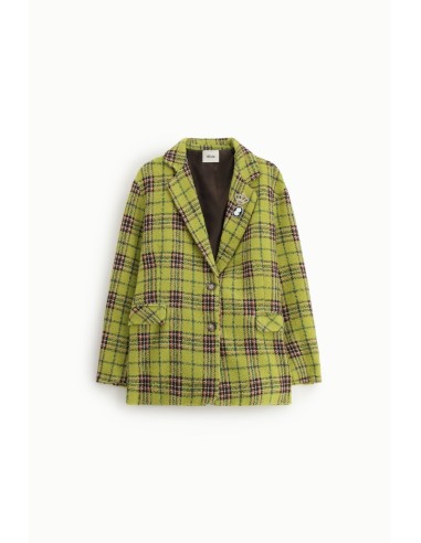 Blazer aos quadrados com fecho de um só botão Dixie
