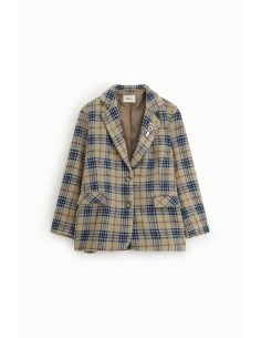 Blazer xadrez com fecho de botão único Dixie