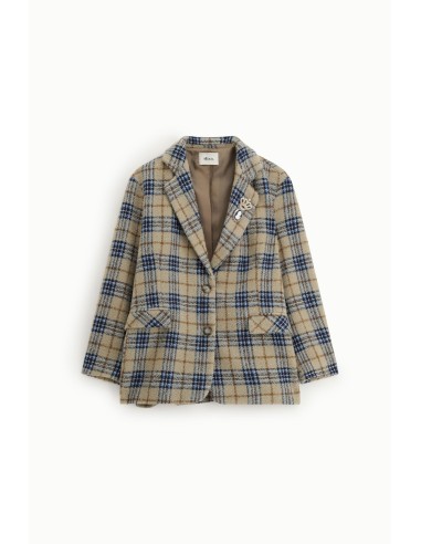 Blazer xadrez com fecho de botão único Dixie