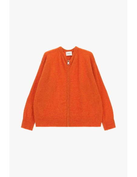 Cardigan com fecho de correr frontal e mangas compridas Dixie