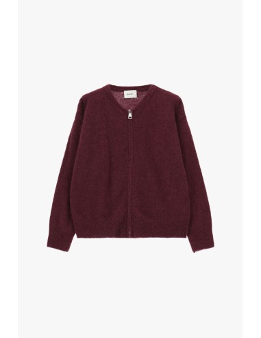 Cardigan com fecho de correr frontal e mangas compridas Dixie