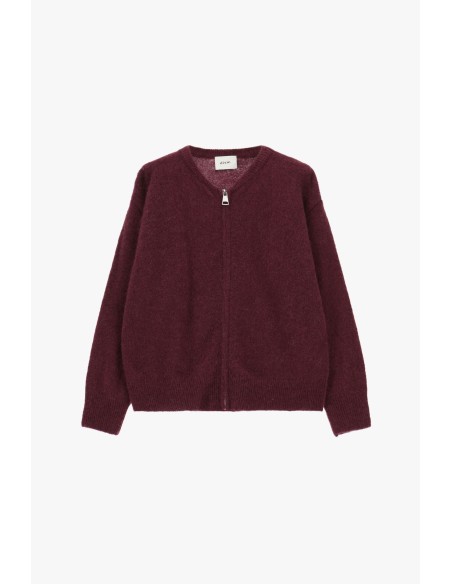 Cardigan com fecho de correr frontal e mangas compridas Dixie