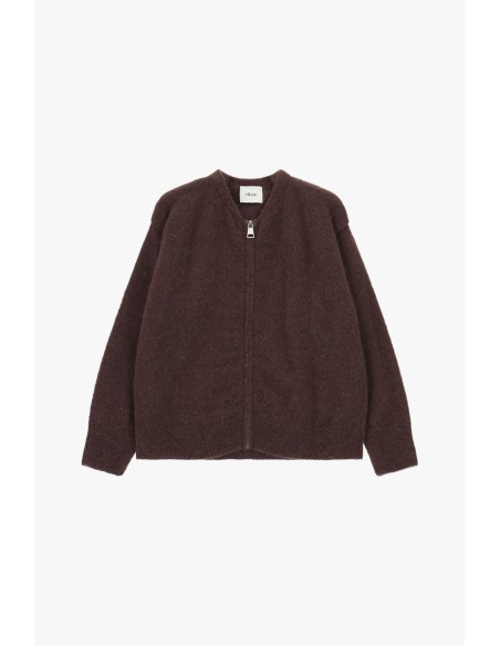Cardigan com fecho de correr frontal e mangas compridas Dixie