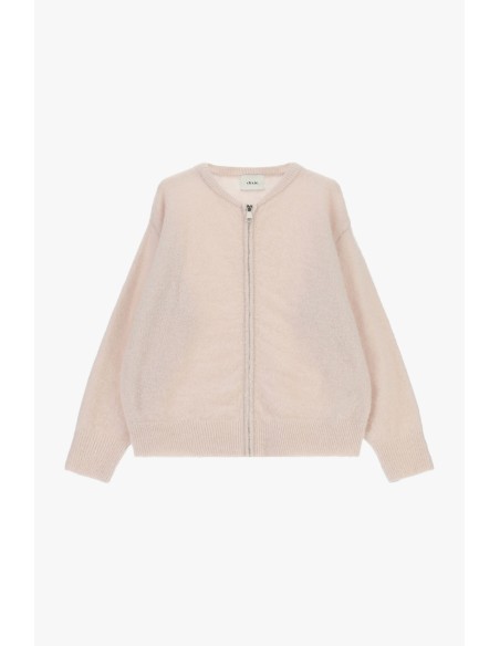 Cardigan com Fecho de Correr Frontal e Mangas Compridas Dixie