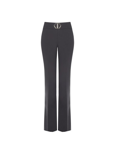 Calças palazzo em tecido técnico com cinto e fivela Rinascimento