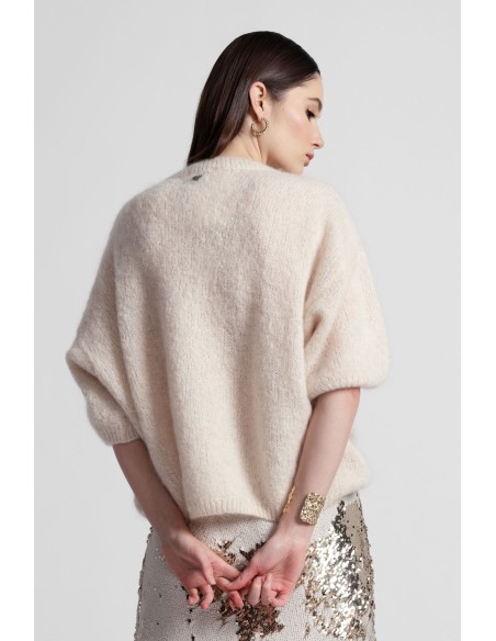 Camisola Oversize Mangas 3/4 Gola Redonda Dixie