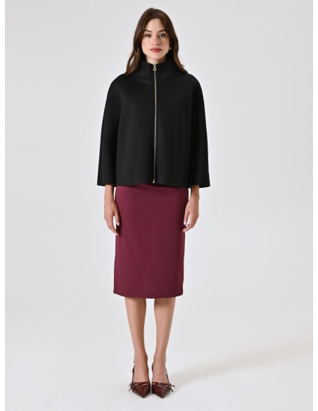 Casaco Curto Com Efeito De Capa De Neoprene Rinascimento - Vestiti Firmati Life Smiles