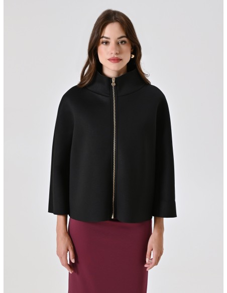 Casaco Curto Com Efeito De Capa De Neoprene Rinascimento - Vestiti Firmati Life Smiles