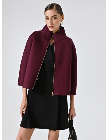 Casaco Curto Com Efeito De Capa De Neoprene Rinascimento - Vestiti Firmati Life Smiles