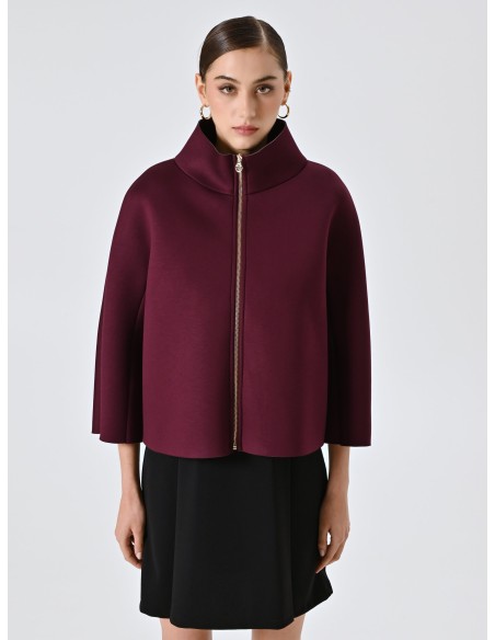 Casaco Curto Com Efeito De Capa De Neoprene Rinascimento - Vestiti Firmati Life Smiles