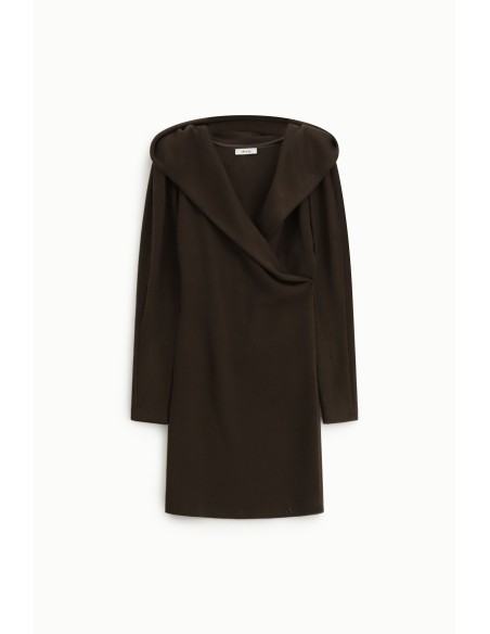 Vestido Curto Com Decote Cruzado Amplo Dixie