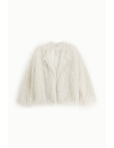 Blazer Corto Effetto Pelliccia Con Maniche Ampie Dixie - Vestiti Fi... 2