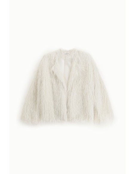 Blazer Corto Effetto Pelliccia Con Maniche Ampie Dixie - Vestiti Fi...