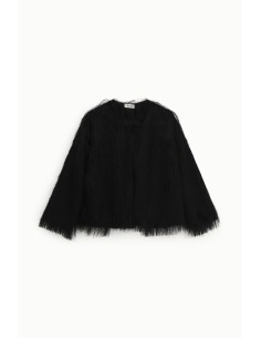 Blazer Corto Effetto Pelliccia Con Maniche Ampie Dixie - Vestiti Fi... 2