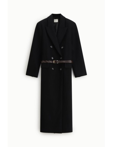 Cappotto Doppio Petto Lungo Con Cintura Borchiata Dixie - Vestiti F...