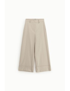 Pantaloni Palazzo Cropped Gamba Ampia Risvolto Dixie - Vestiti Firm...