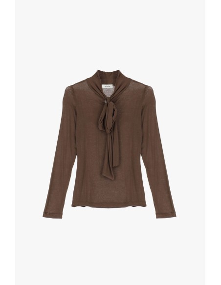 Top A Manica Lunga Con Fiocco E Taglio Dritto Dixie - Vestiti Firma...