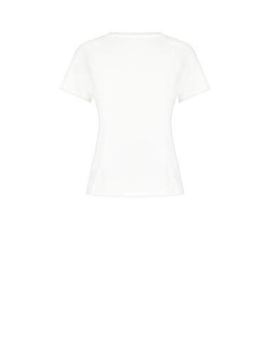T-shirt regular em algodão com coração bordado Rinascimento