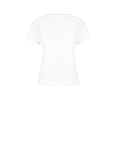 T-shirt regular em algodão com coração bordado Rinascimento