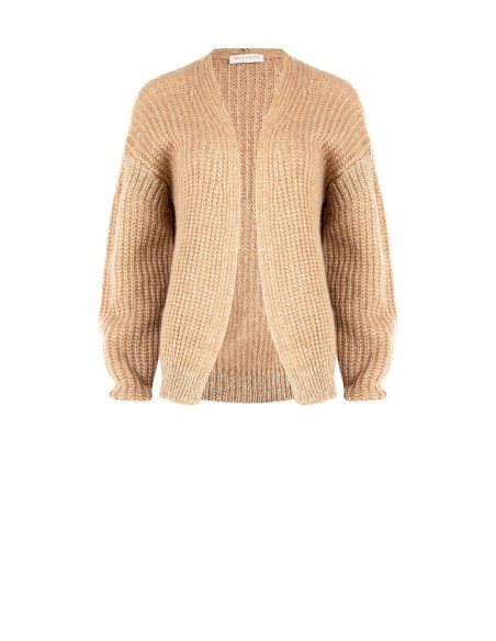 Cardigan de malha entrelaçada com detalhes em lantejoulas Rinascimento