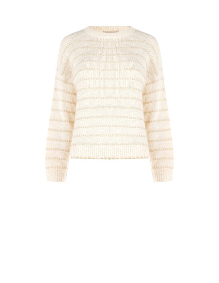 Camisola a Riscas Entrelaçadas com Lurex Rinascimento