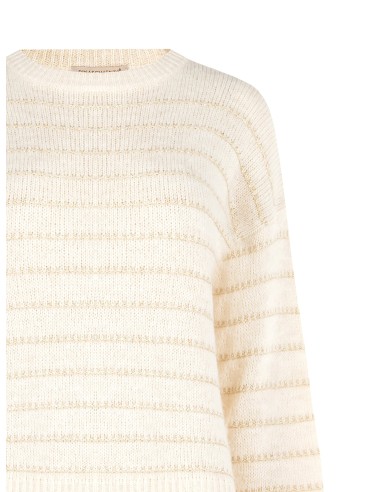 Camisola Listrada Trançada com Lurex Rinascimento