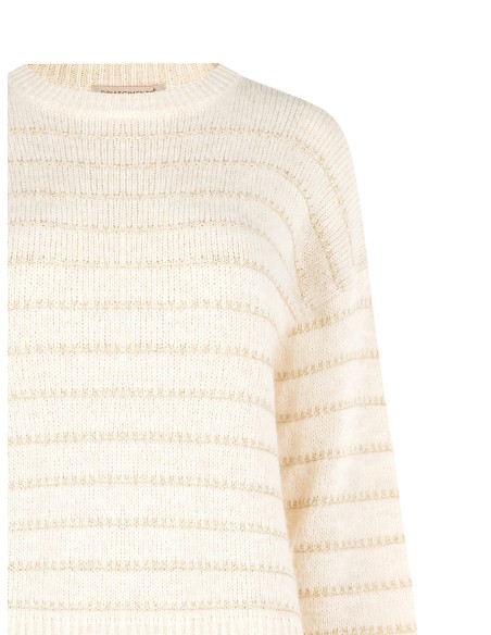Camisola Listrada Trançada com Lurex Rinascimento