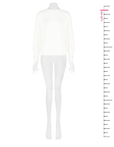 Camisola Oversize com Botões Jóia nos Punhos Rinascimento