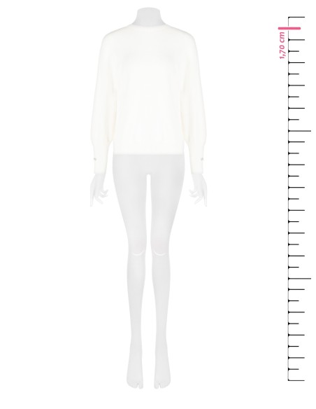 Camisola Oversize com Botões Jóia nos Punhos Rinascimento