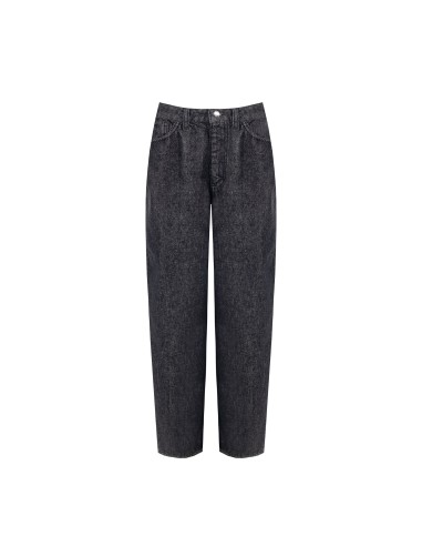 Jeans wide leg com etiqueta com logótipo no bolso traseiro Rinascimento