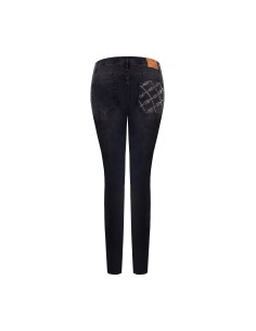 Jeans Skinny Elásticos com Strass e Logótipo no Bolso Traseiro Rinascimento 2