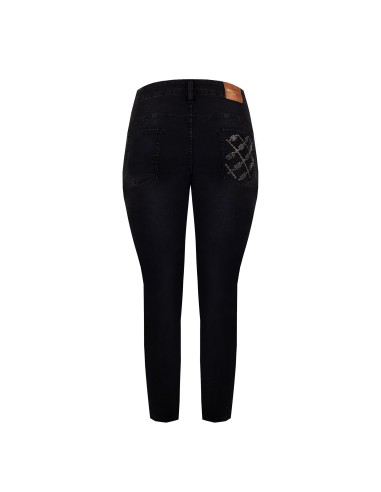 Jeans Curvy Skinny com strass no bolso traseiro Rinascimento Curvy