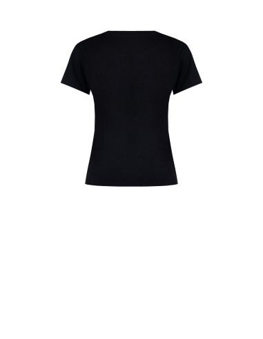 T-shirt regular em algodão com estampa de figuras femininas flock Rinascimento