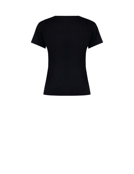 T-shirt regular em algodão com estampa de figuras femininas flock Rinascimento