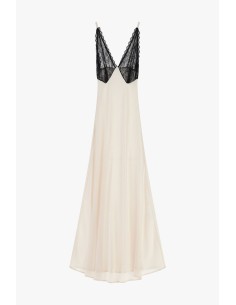 Abito Lungo Con Inserti In Pizzo E Spalline Sottili Dixie - Vestiti... 2