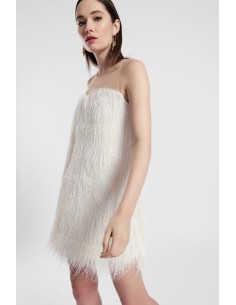 Abito Corto Con Inserto Trasparente E Frange Dixie - Vestiti Firmat...
