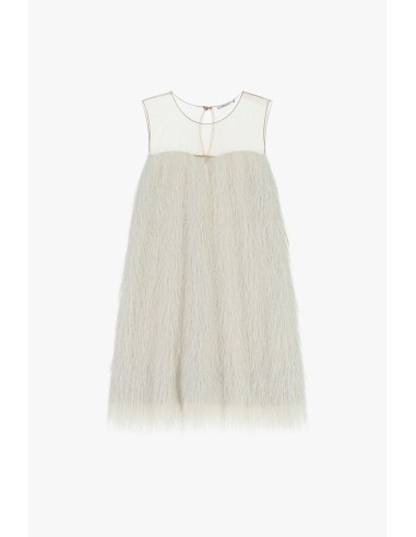 Vestido Curto Com Inserto Transparente E Franjas Dixie