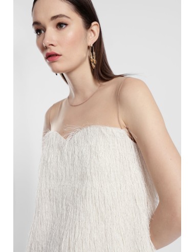 Abito Corto Con Inserto Trasparente E Frange Dixie - Vestiti Firmat...