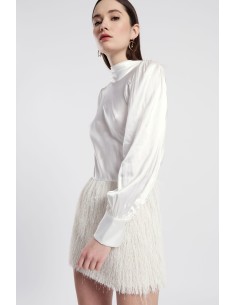 Abito Corto Con Maniche Lunghe E Balza Testo Dixie - Vestiti Firmat...