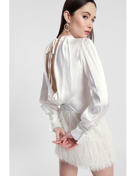 Abito Corto Con Maniche Lunghe E Balza Testo Dixie - Vestiti Firmat...