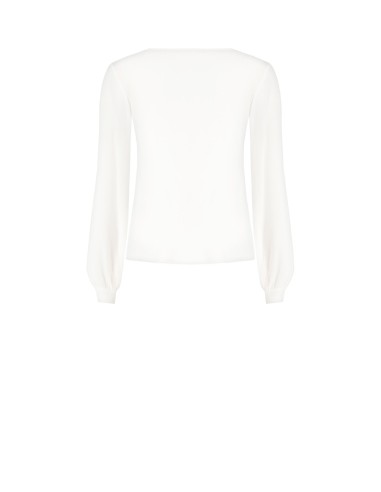 Blusa Cinturada em Georgette com Decote em V Profundo Rinascimento