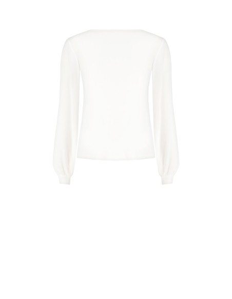 Blusa Cinturada em Georgette com Decote em V Profundo Rinascimento