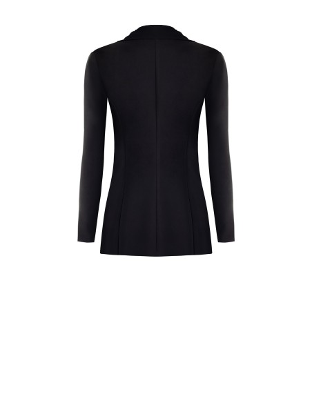Blazer de Corte Longo com Lapela em Georgette Rinascimento