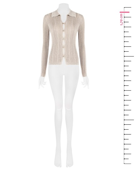 Polo Aderente A Coste Con Lurex E Bottoni Rinascimento - Vestiti Fi...