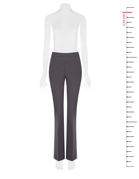 Calças Boca De Sino Em Tecido Técnico Com Fecho Lateral Rinascimento - Vestiti Firmati Life Smiles