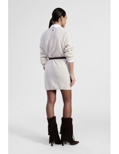 Vestido Curto com Cinto e Decote em V Dixie