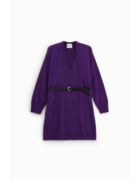 Vestido Curto Com Cinto E Decote Em V Dixie
