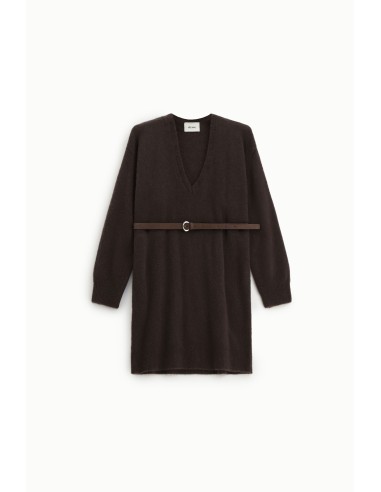 Vestido curto com cinto e decote em V Dixie
