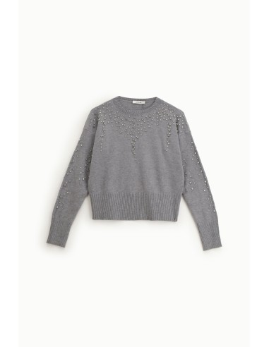 Camisola de Gola Redonda com Aplicações Luminosas Dixie